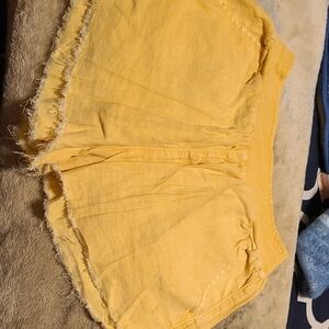 American Eagle Outfitters High Waist Yellow Shorts